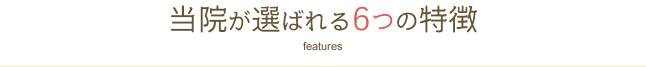 当院が選ばれる6つの特徴